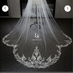 Veil cathedral length off white